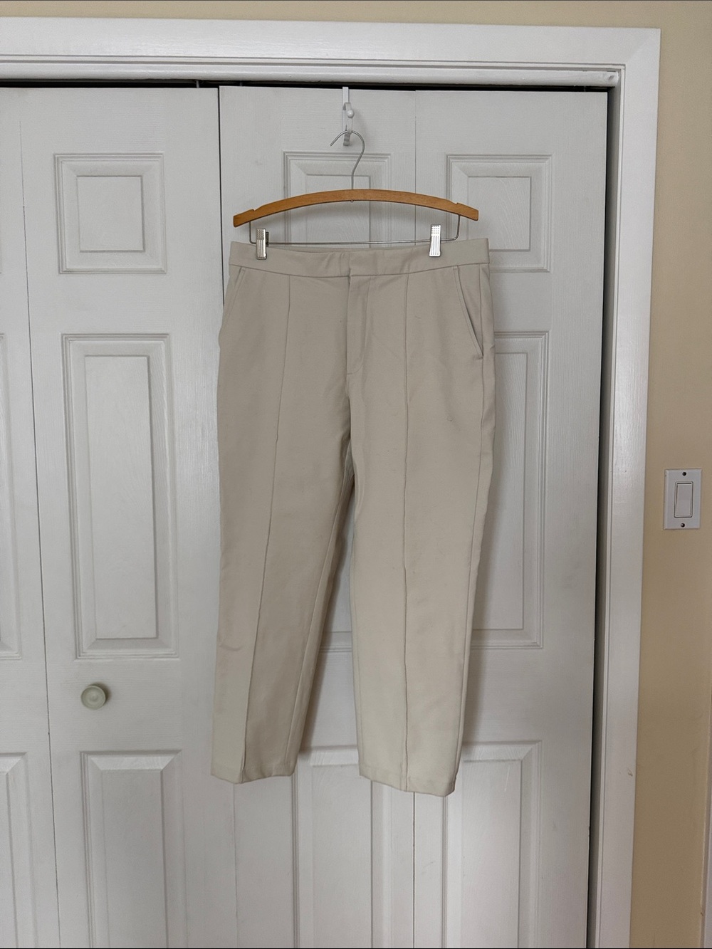 Lands' End Women's Straight-Leg Chinos in Beige